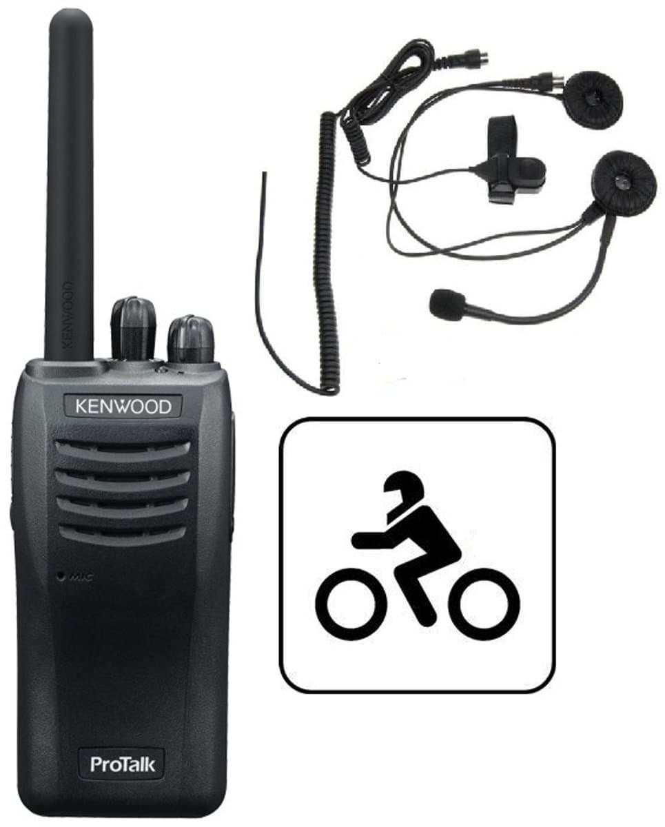 Kenwood TK-3501E ProTalk® Analogue Single Motorset incl. headset en programmatie