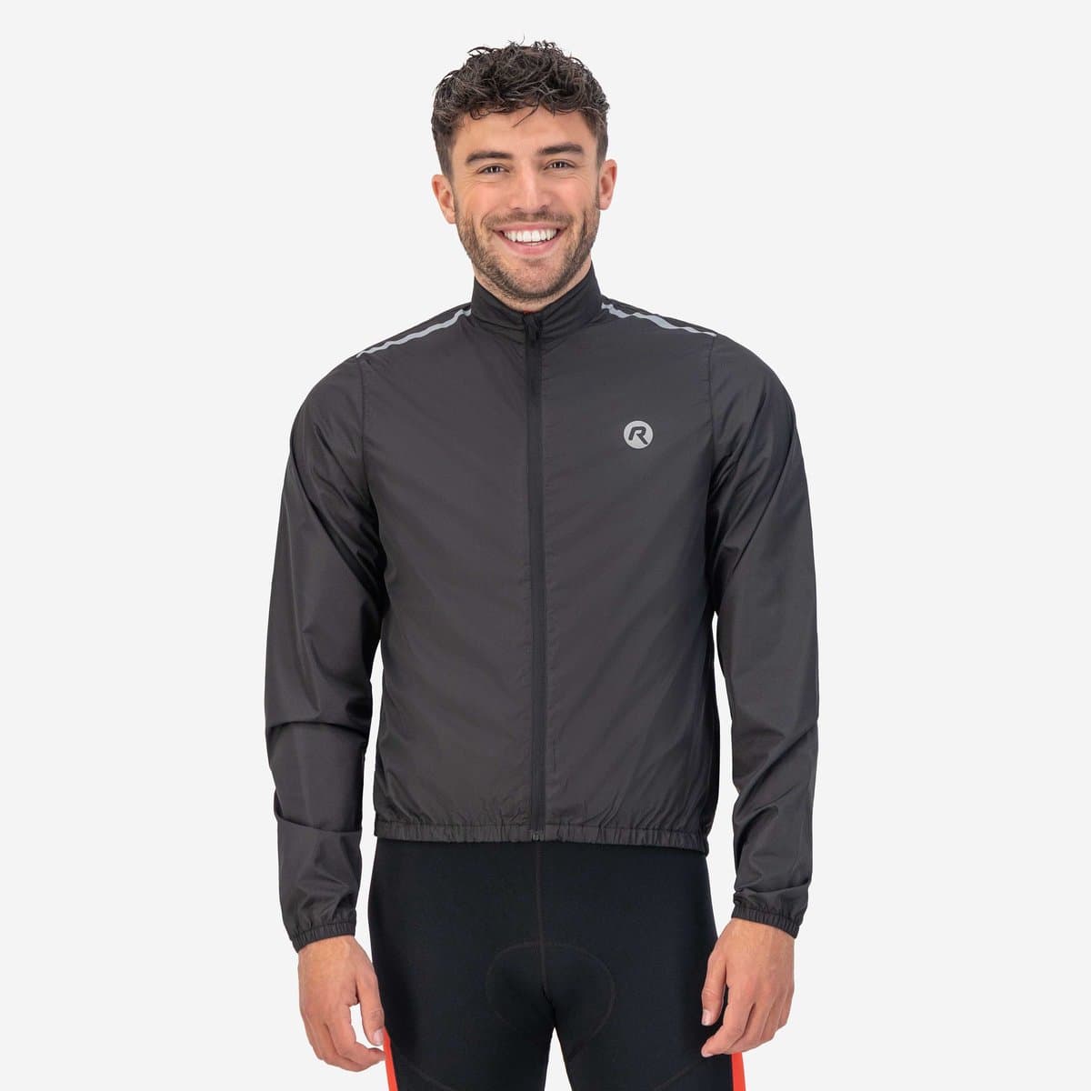 Rogelli Core Fietsjack Lange Mouwen Heren - Winddicht - Zwart - L