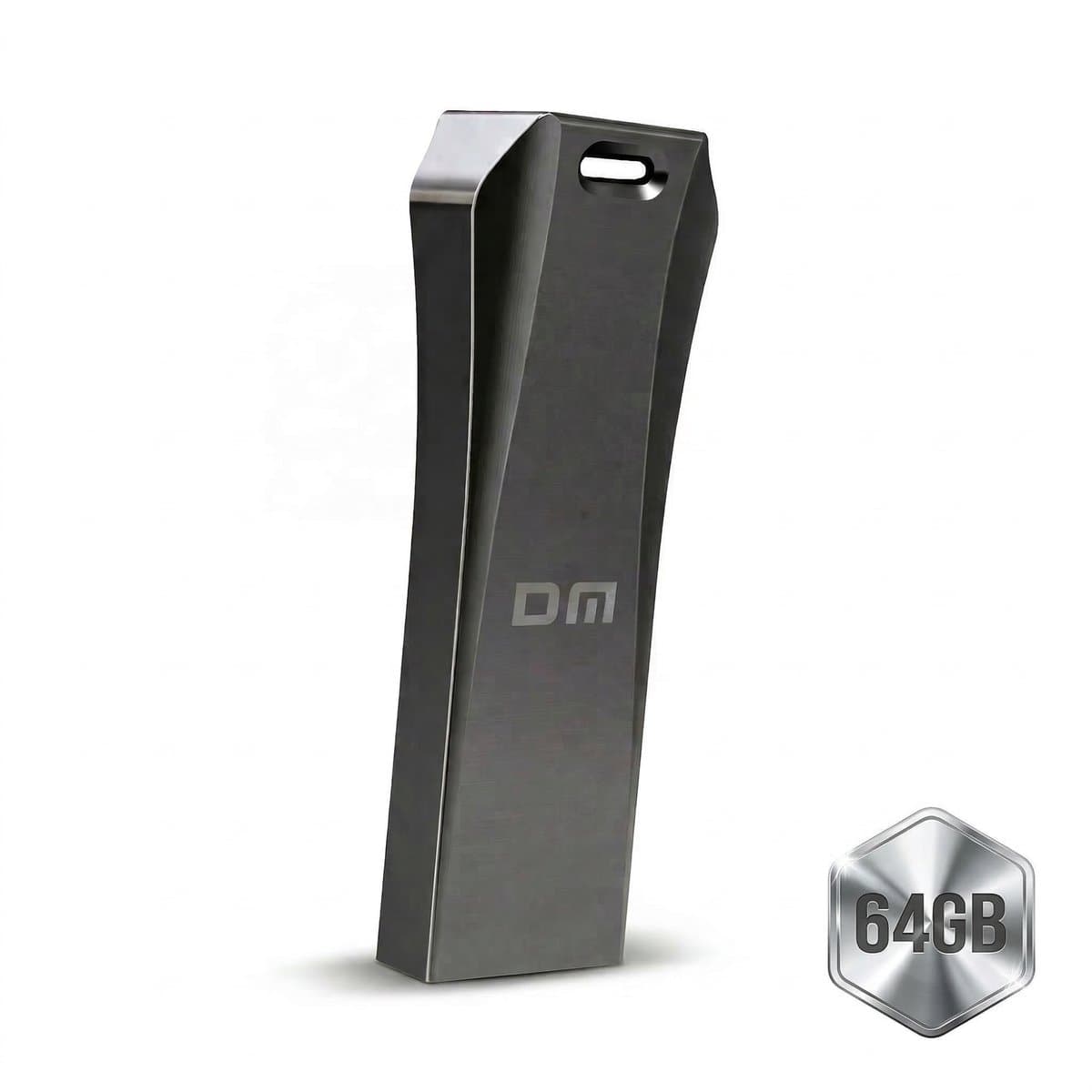 DM Flash Drive 64GB - USB Stick 64GB Metaal - USB 3.2 Pen Drive Sleutelhanger - 130MB/s