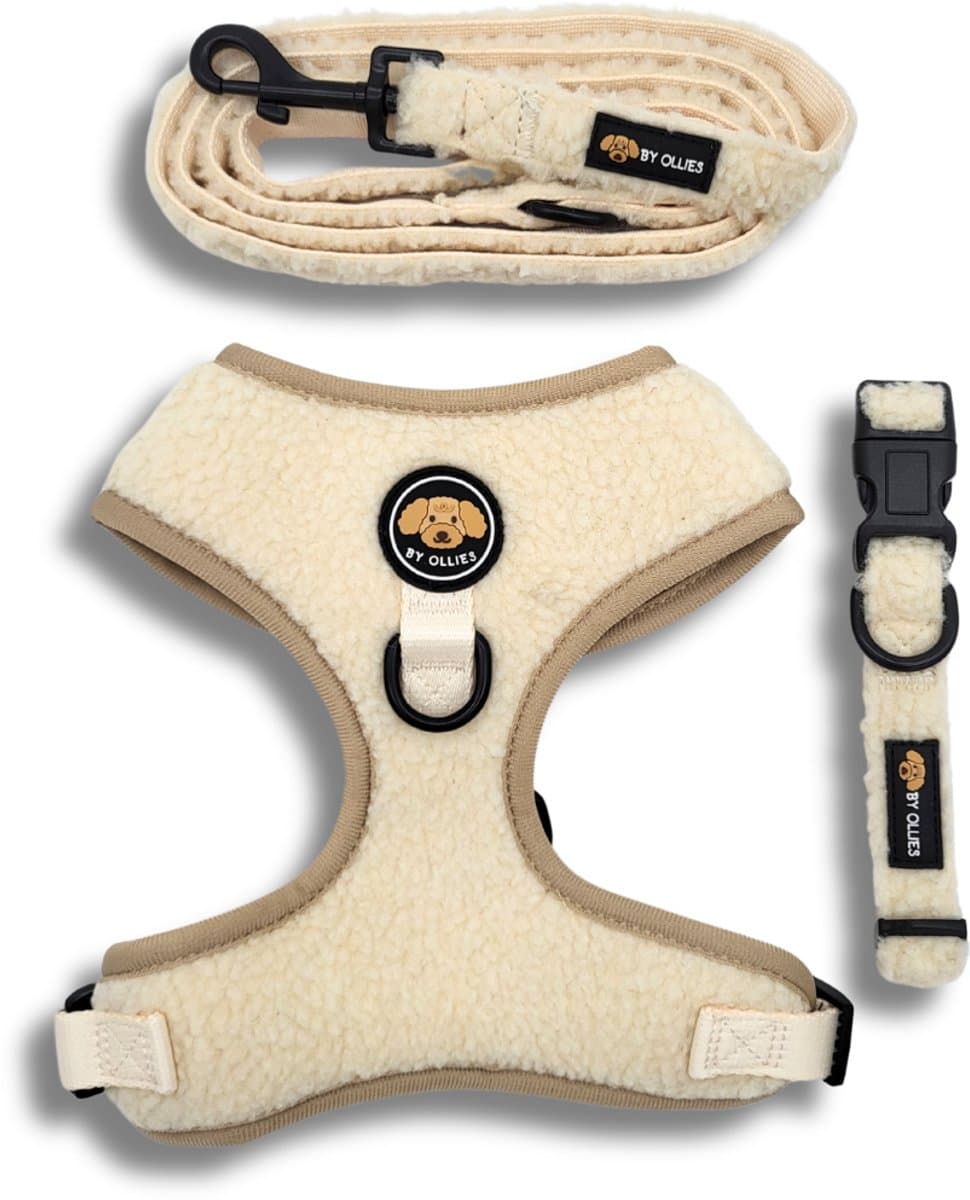 By Ollies Wandelset honden - Teddy Cream - Maat L - Wandelen