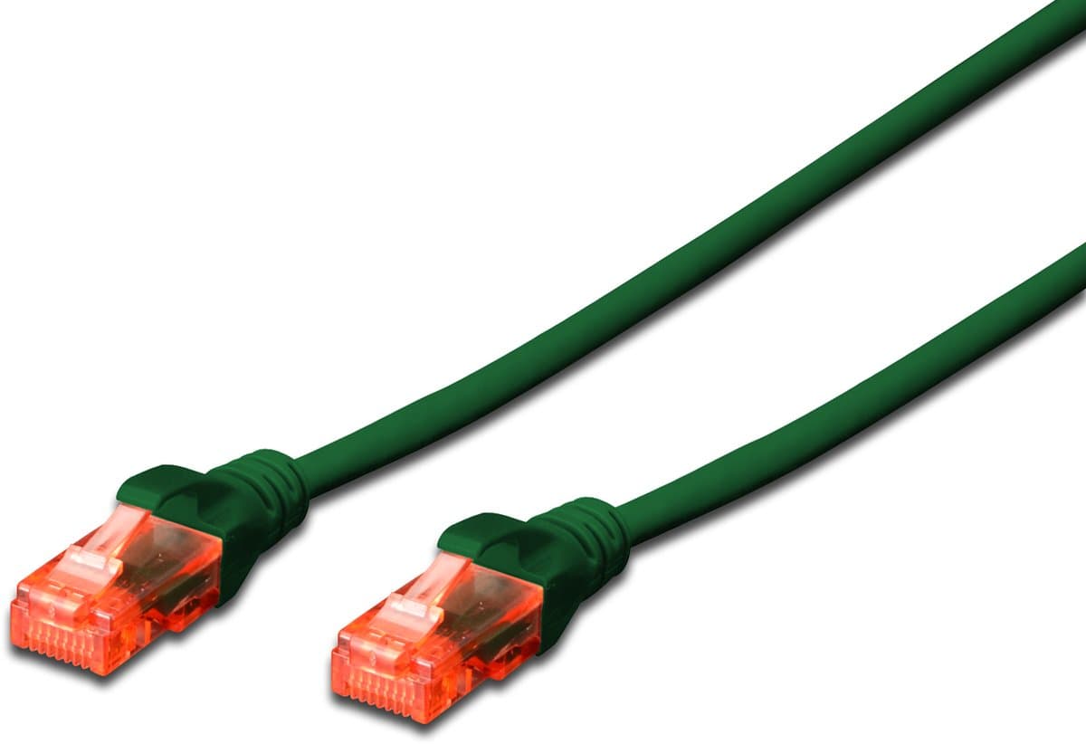 CAT6 UTP kabel 0.25 meter Groen