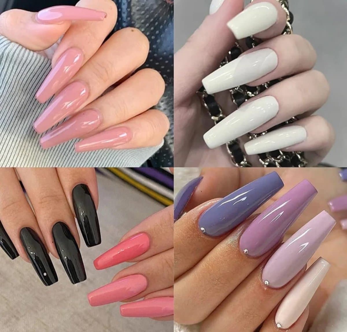 Nep nagels - Plak nagels - 576 stuks - Coffin shape - Kleuren - Kunstnagels - Press on nails - Coffin shape nails