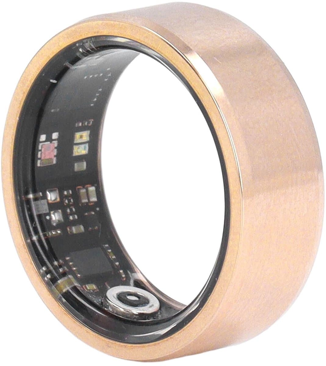 Smart Ring, Fitness Tracker Smart Ring met APP, IP68 Waterbestendig BT Fitness Tracker Ring voor Dagelijks Gebruik, voor Dames en Heren, Goud