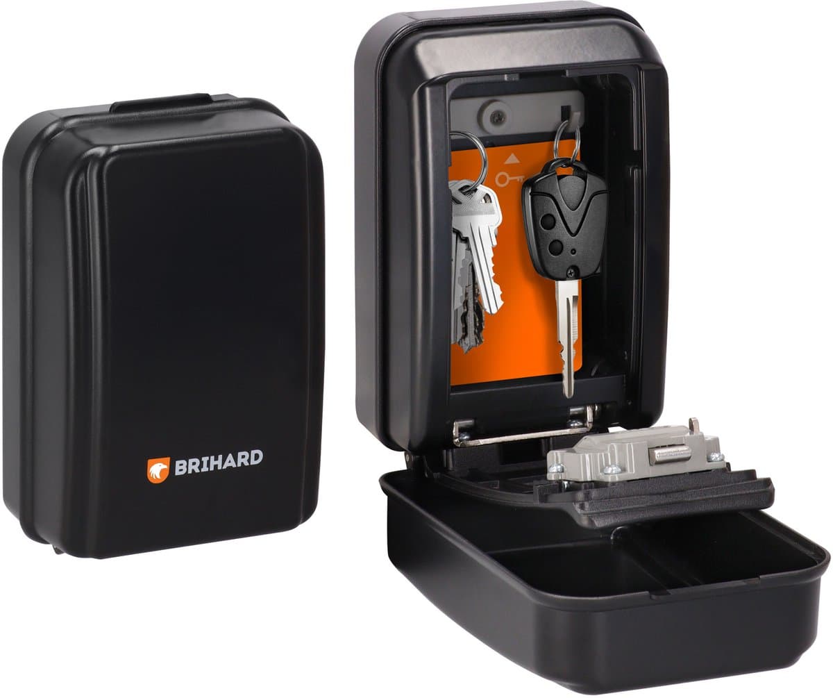 Brihard Key Lock Box - XL voor sleutels - 1 stuk - zwart en weerbestendig met mechanische code slot
