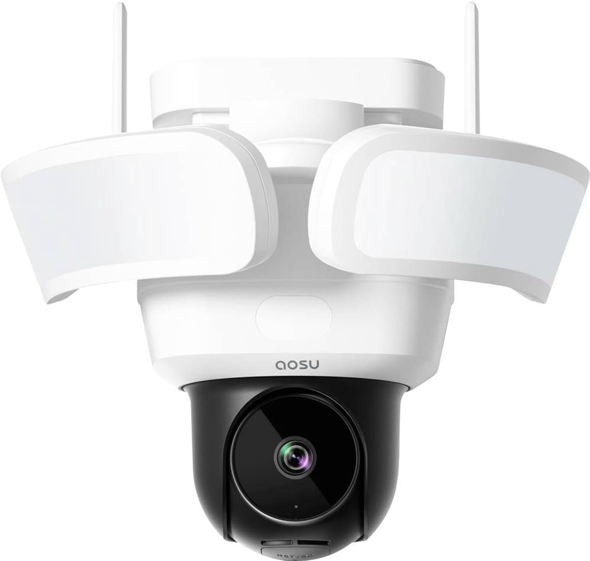 AOSU Floodlight Cam Pro - 5MP Beveiligingscamera - 360° Zicht - AI-Tracking - Full-Colour Nachtzicht