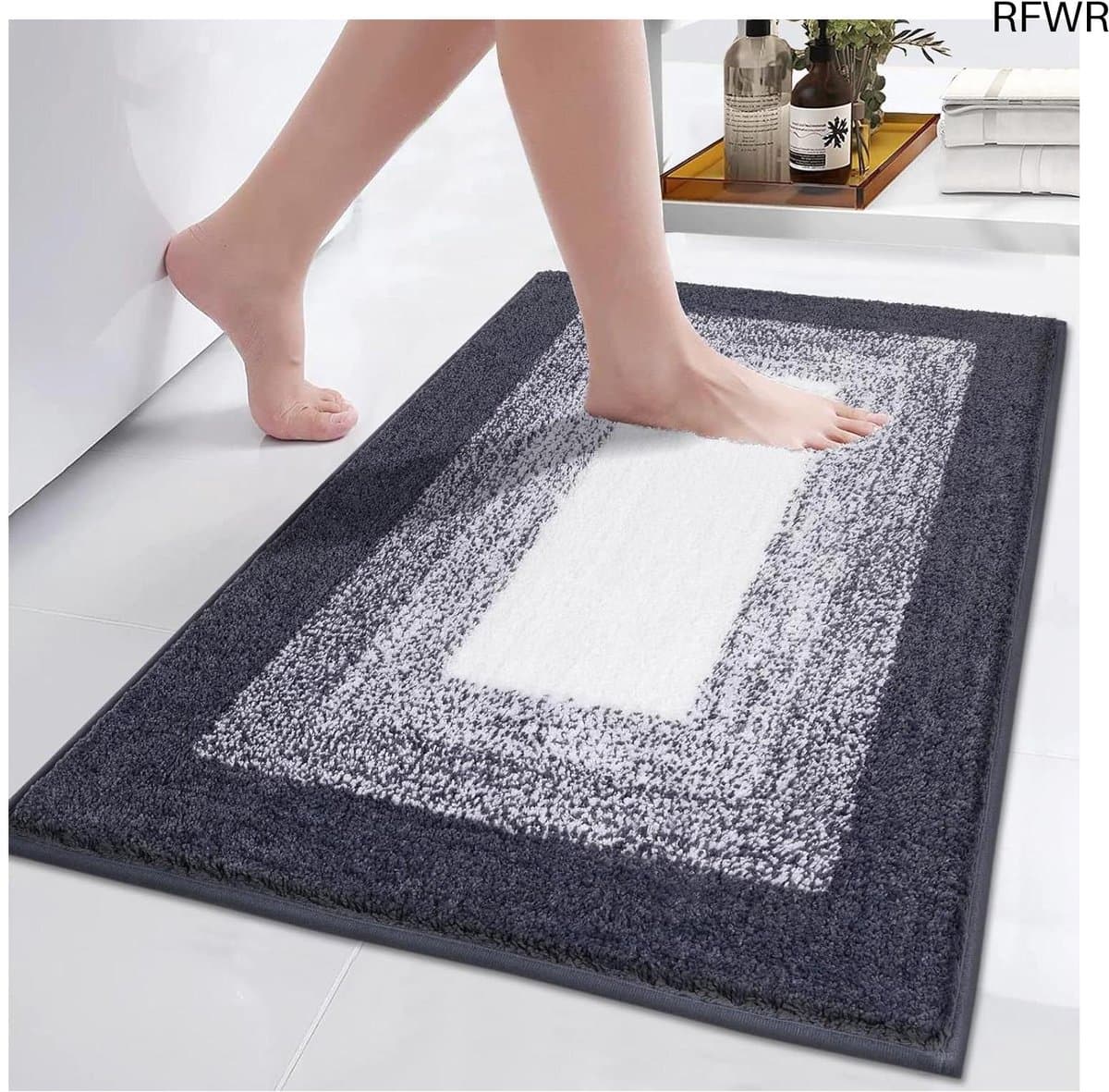 RFWR® Grote Antislip Badmat 80 x 120 cm - Zachte Microvezel, Machinewasbaar, Perfect voor Badkamer en Vloer