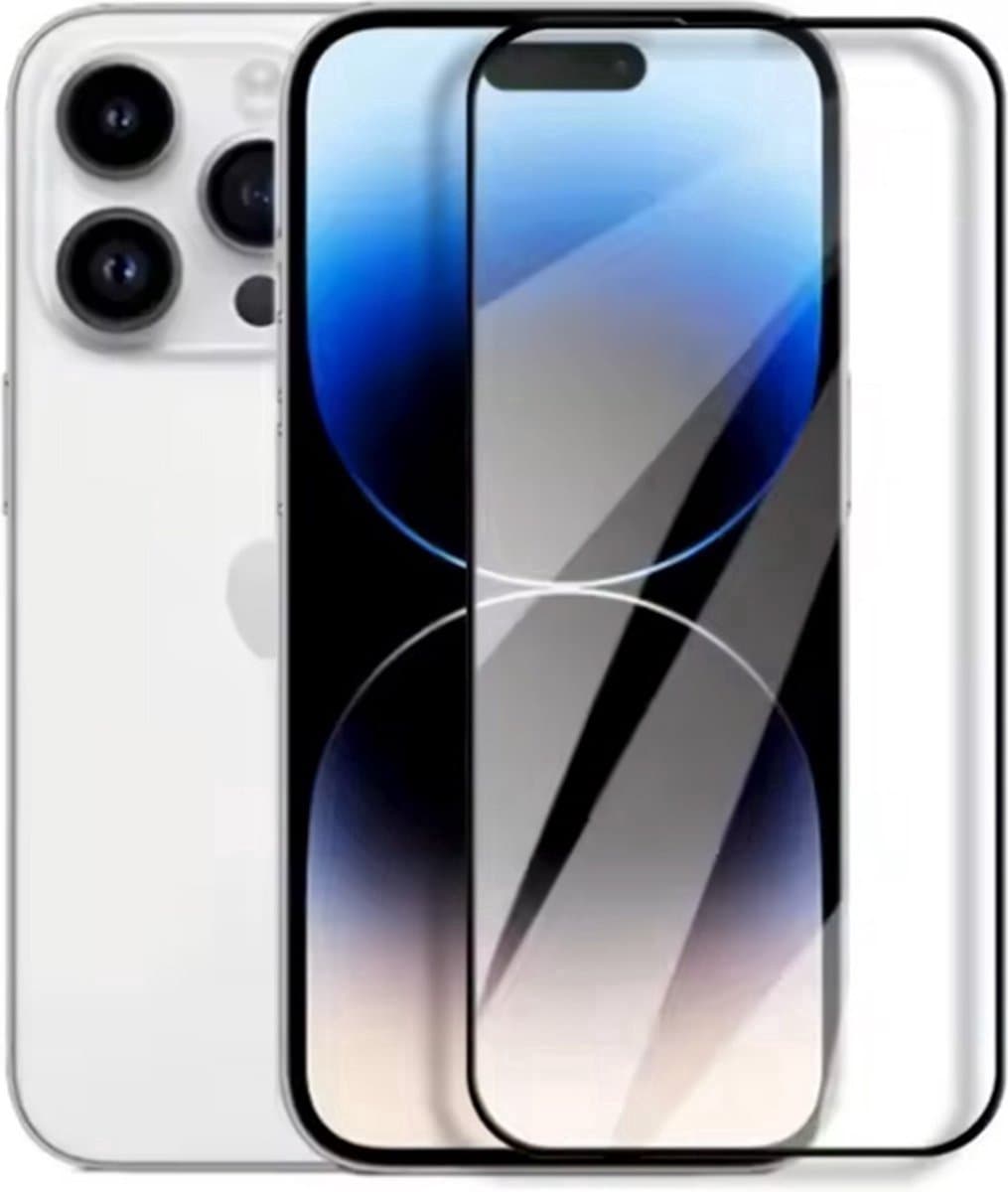 Screenprotector met zwart randje - Glas – Beschermplaatje geschikt voor iPhone 16 pro max – Telefoonbescherming - Screen protectie - Met zwart randje - CHPN