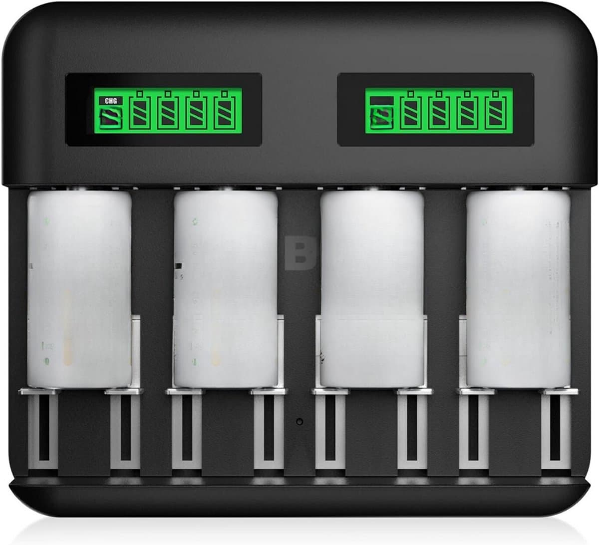MMM® Batterijlader - Oplaadbare Batterijen aa - Batterij - met LCD-Scherm - voor AA AAA C D NiMh-Batterijen