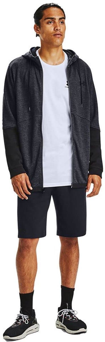 Under Armour UA SPORTSTYLE LEFT CHEST LS-WHT Heren Sportshirt - Wit - Zwart
