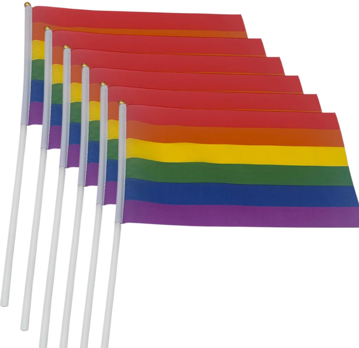Regenboog Vlag – 6 Stuks – 40x30 cm – Medium Pride Vlaggen voor Feest & Decoratie