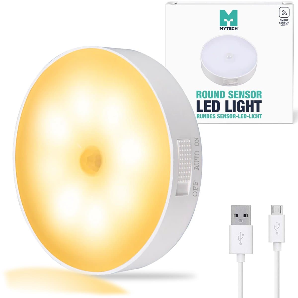 MyTech Draadloze lamp met bewegingssensor binnen - LED kastverlichting - USB oplaadbaar - Warm wit licht