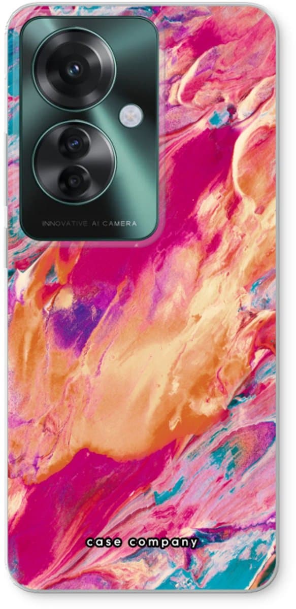 Case Company® - Hoesje geschikt voor Oppo Reno 11 F hoesje - Pastel Echoes - Soft Cover Telefoonhoesje - Bescherming aan alle Kanten en Schermrand