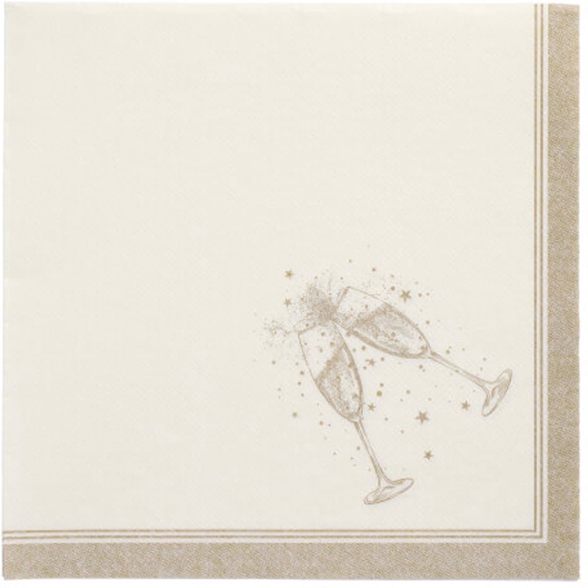 50 Servetten ROYAL Collection 1/4 vouw 40 cm x 40 cm goud Festivities