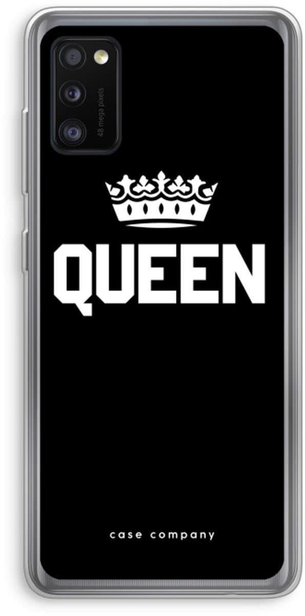 Case Company® - Hoesje geschikt voor Samsung Galaxy A41 hoesje - Queen zwart - Soft Cover Telefoonhoesje - Bescherming aan alle Kanten en Schermrand
