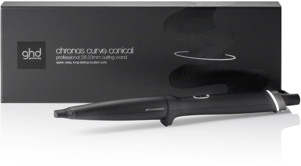 ghd - Chronos Curve Conical Wand - Krultang 28mm / 23mm - Zwart