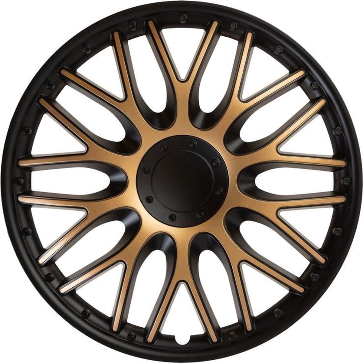 4-Delige J-Tec Wieldoppenset Orden 15-inch zwart/goud