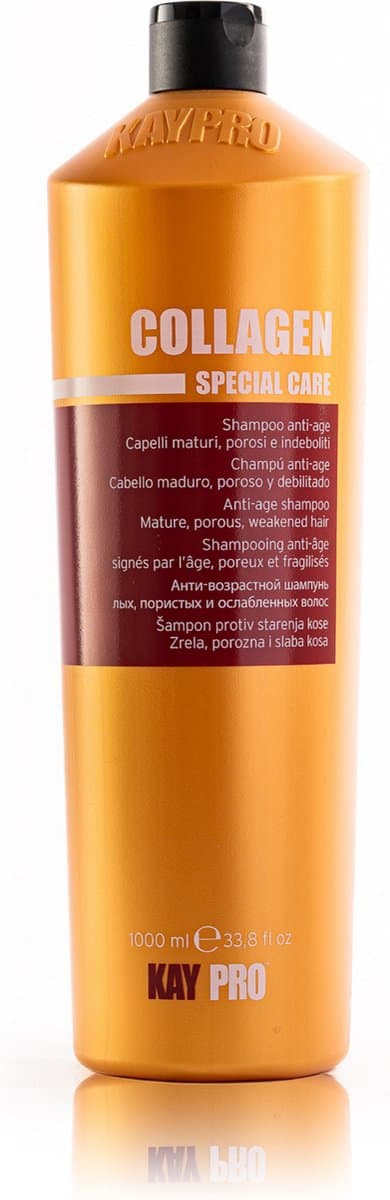 KayPro Collageen Shampoo 1000 ml - Shampoo voor lang haar - Versterkt Rijp, Poreus en Verzwakt haar
