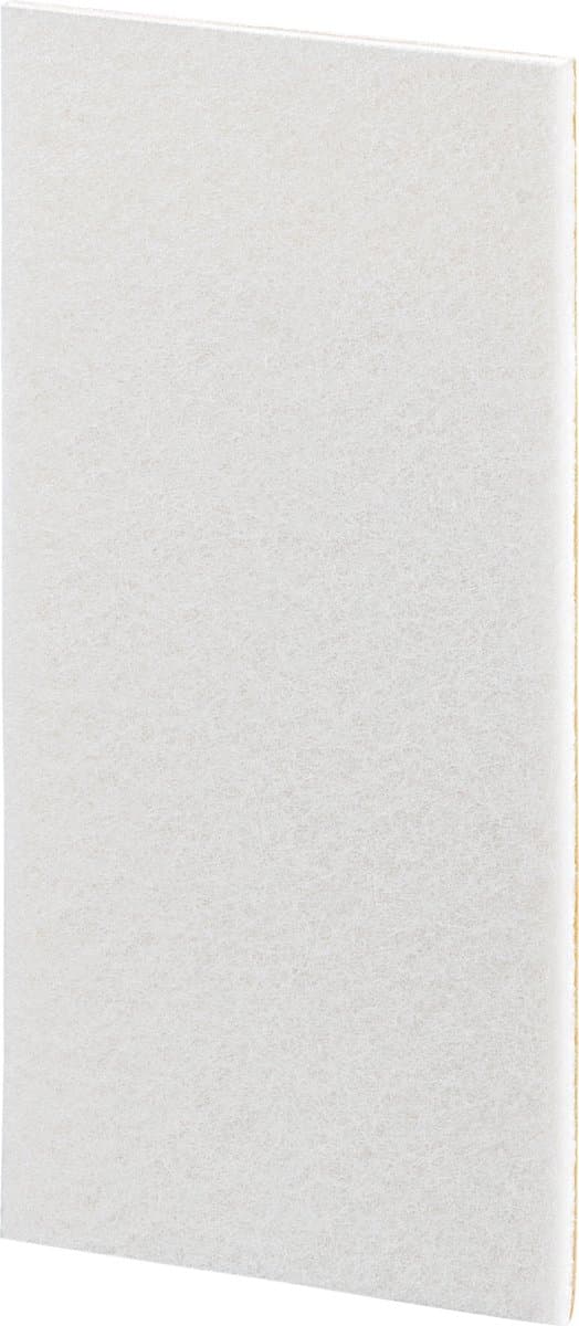 Suki meubelviltjes - 100 x 200 mm 5 stuks - Anti kras vloerbescherming - Wit - Zelfklevend