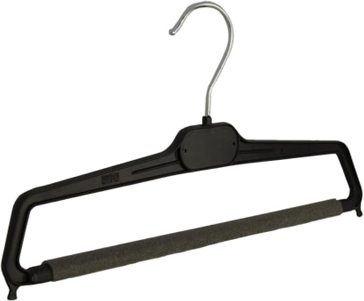 De Kledinghanger Gigant - Broekhanger - Volwassenen - PP34 - 50 Stuks - Kunststof - Zwart - Anti-slip Schuim - Broeklat - 36 cm - Pantalonhanger - Kledinghanger - Kleerhanger - PP-Serie (PP34/S_00/50)
