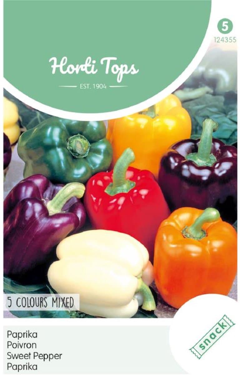 Hortitops Zaden - Paprika 5 Kleuren