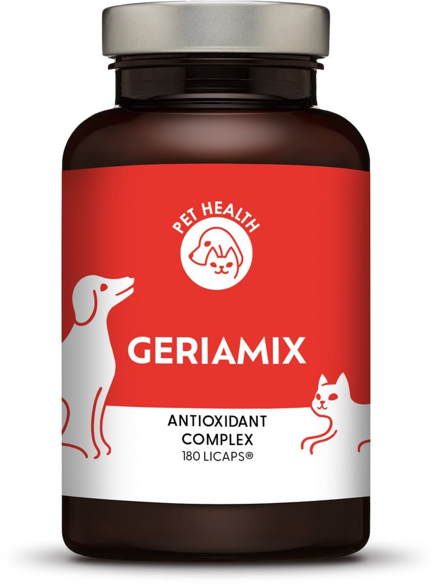 Pet Health - Geriamix® - 180 capsules - Antioxidant met astaxanthine (AstaReal®) - Voor Kat & Hond