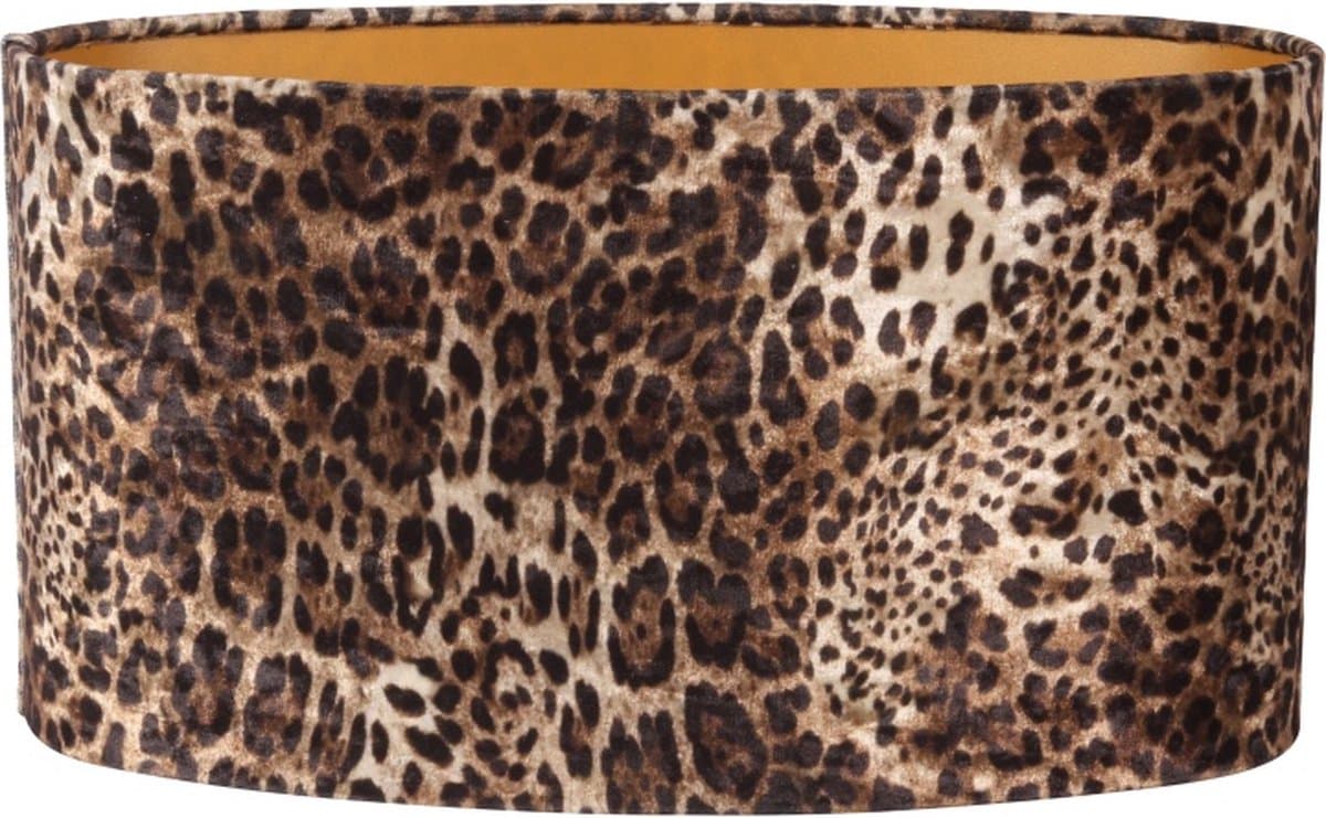 Baroque - Lampenkap - Lampenkap 40 cm - Luipaardprint - Bruin - Stof - 21x40x20 - Fabric