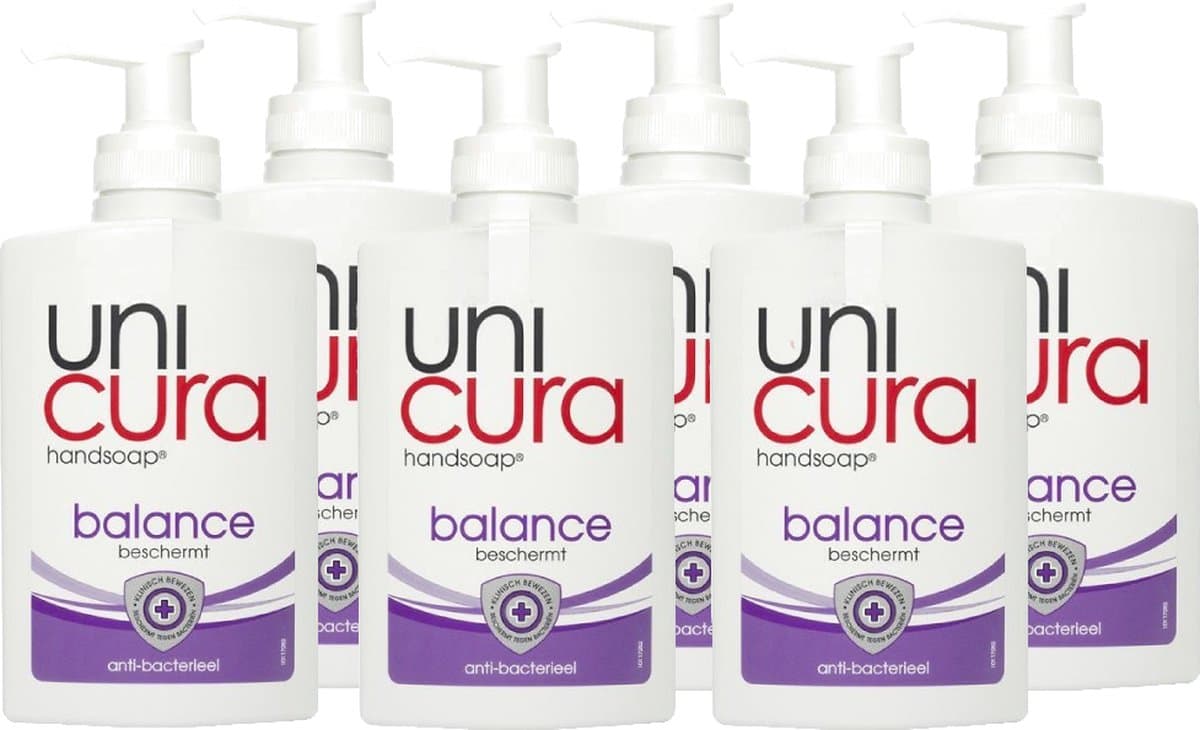 Unicura Balans anti-bacterieel handzeep 6X250ml - Voordeelverpakking