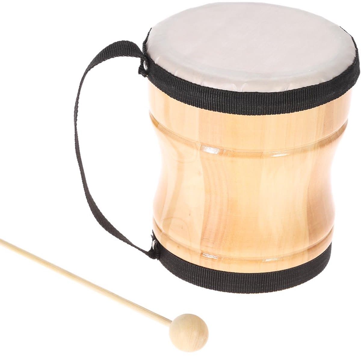 Mmgoqqt - 1 Stuk - Kinder Bongo - Percussie Instrument - Houten Bongo - Zwart - M-BK-01 - Veilig En Eenvoudig Te Gebruiken