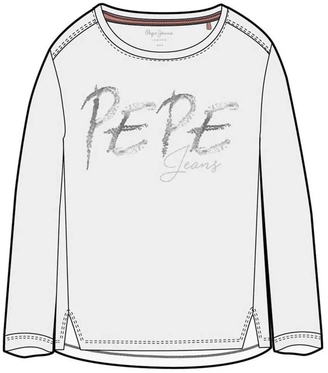 Pepe Jeans Marice T-shirt Met Lange Mouwen Wit 16 Years Meisje