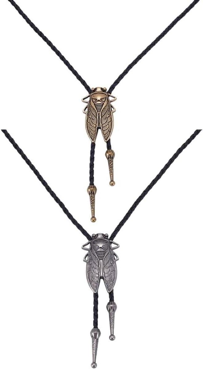 Cosensi - Handgemaakte Vintage Bolo Stropdas voor Mannen met Insect Hanger - Set van 2
