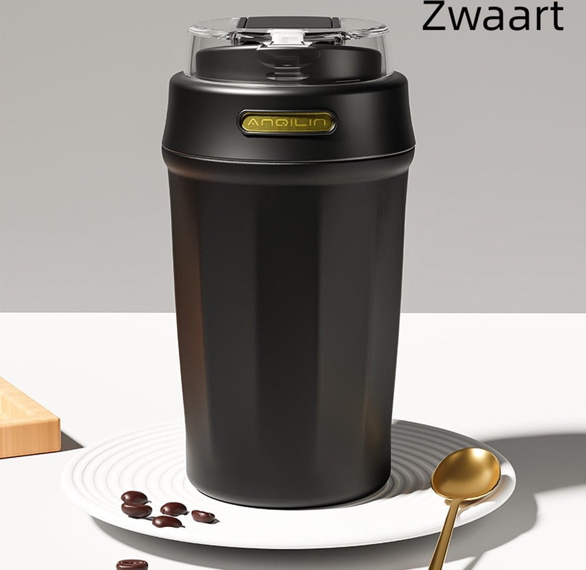 Floraweg Diamant Drinkbeker To GO- RVS 316, Lekvrij Dubbelwandig , Thermosbeker Koffiebeker- Koffie - 400ml Waarschuw en koud drankje- Zwaart