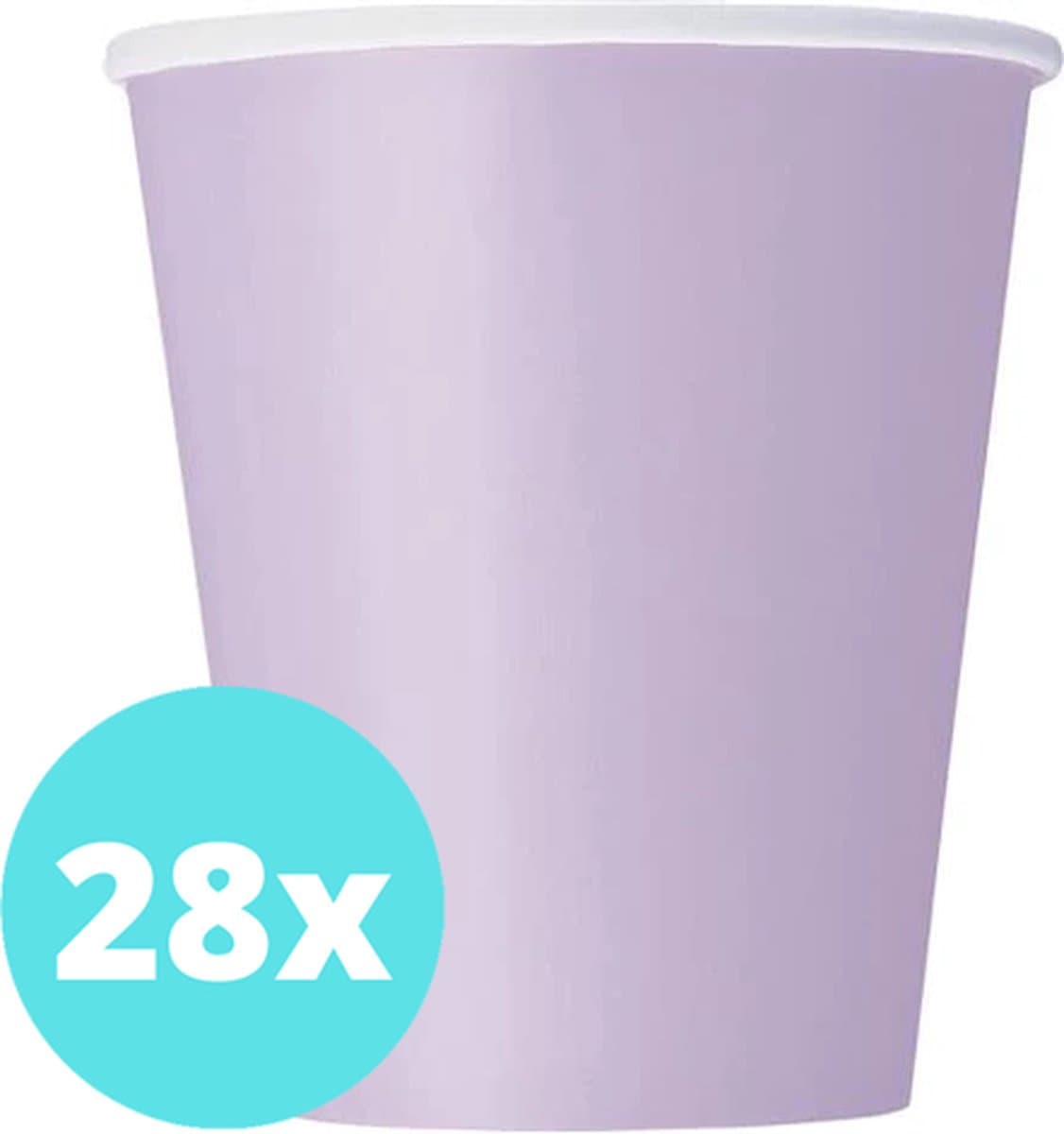 Bekers Karton Roze Lila - 28 stuks - Kartonnen Bekers 250ml - Wegwerp bekers - Bekers Karton Verjaardag Kinderen - Kinder Feestje Kind - Limonadebekers - Koffie / Siroop - Bekers Papier - 28 Stuks van 250 ml Lila