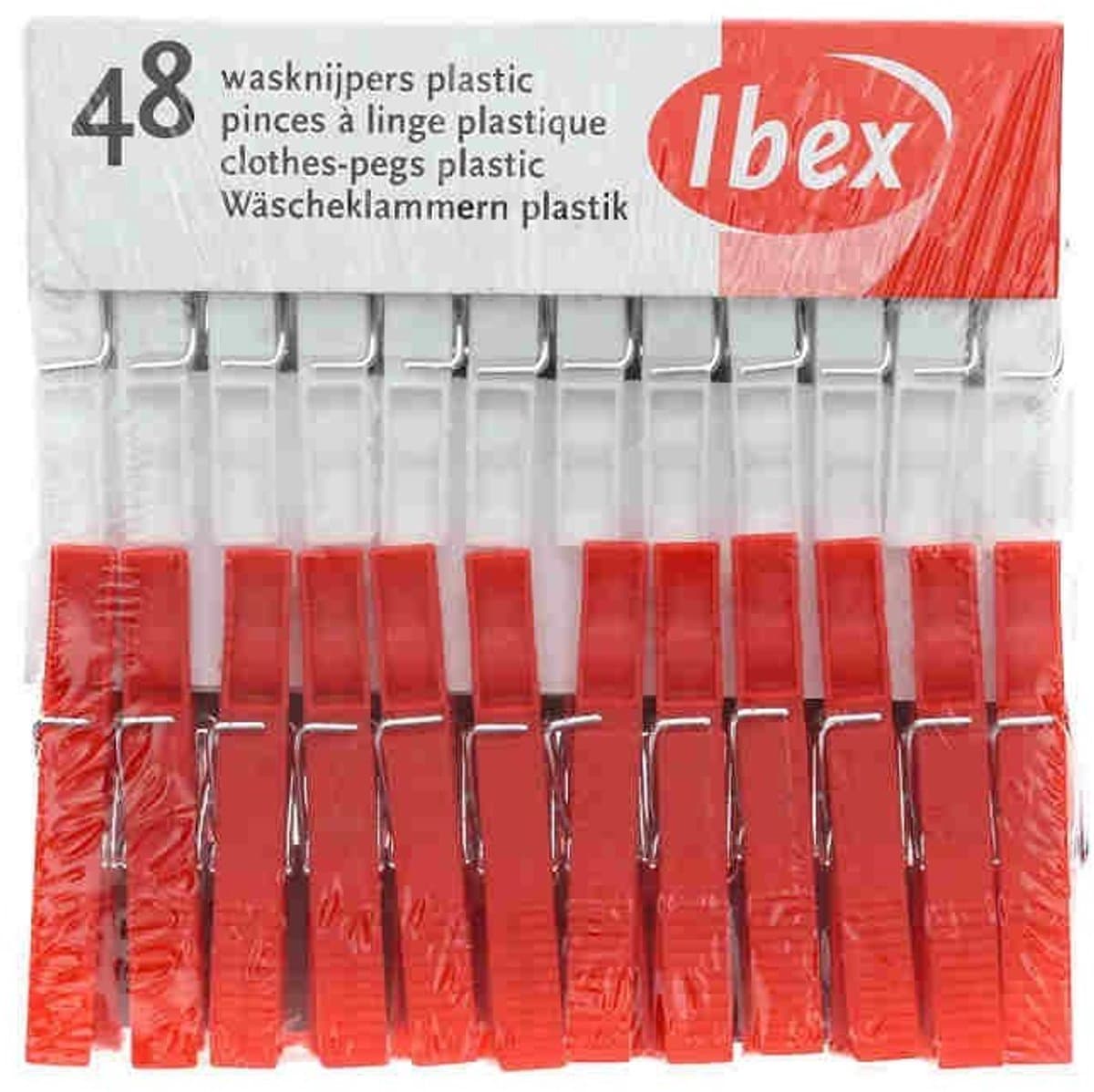 Ibex Wasknijpers - Plastic - 48 stuks