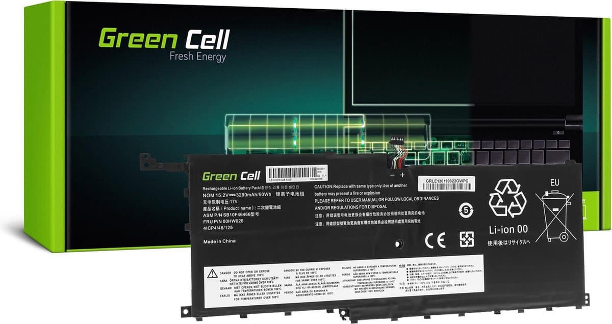 Batterij 00HW028 voor Lenovo ThinkPad X1 Carbon 4th Gen i Lenovo ThinkPad X1 Yoga (1st Gen, 2nd Gen).