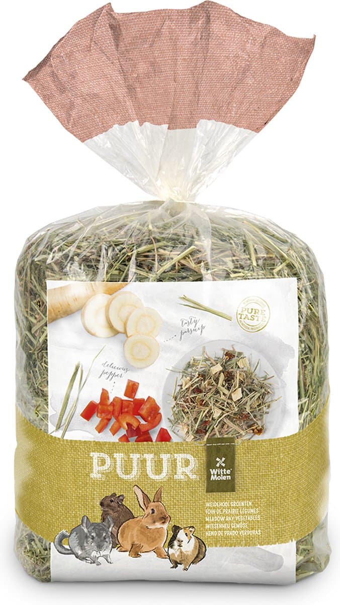 Witte Molen - Knaagdierenvoer - Knaagdier - Puur Weidehooi Groenten 500gr - 1st