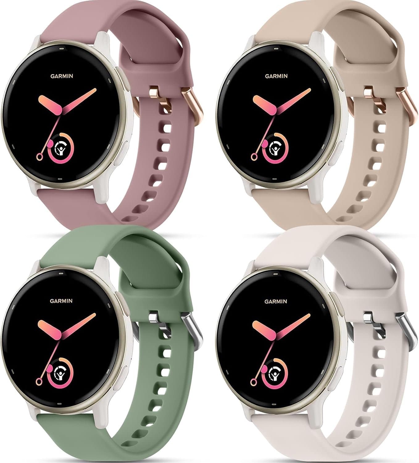 Oumida Siliconen armband voor Garmin Venu Sq/Venu Sq 2/Sq Music/Venu 2 Plus heren dames, waterdichte sport - ShopVlot