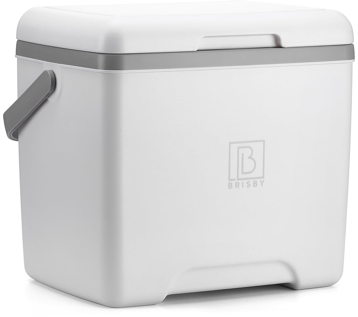 Brisby Koelbox - Frigobox - 13L- Wit- Tot maximaal 40 uur isolatie - Incl. 2 dikke koelelementen van 450ml - Met koelelementen vergrendeld in deksel en Brisby 500ml Zwarte Dubbelwandige Thermosfles