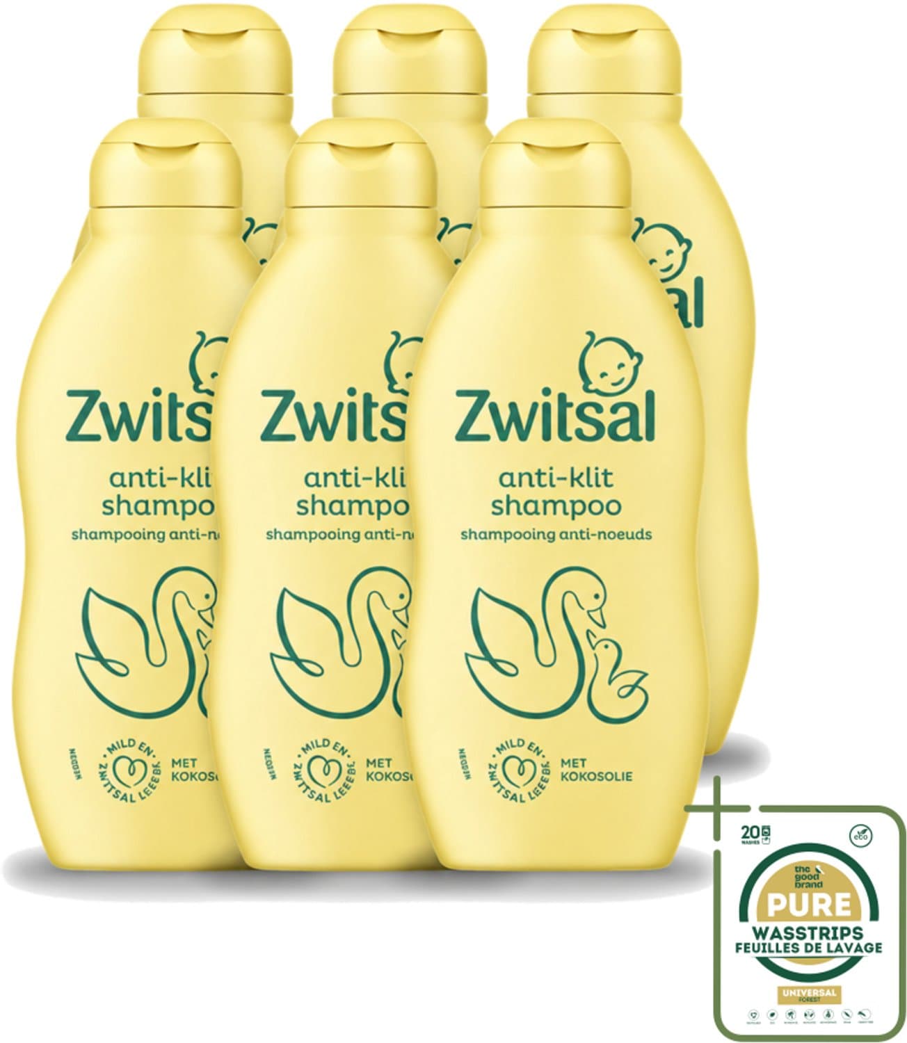 6 x Zwitsal – Shampoo – Anti Klit – 200 ml - Anti-klit Shampoo - Baby Haar Verzorging - Zwitsal Shampoo - Baby Haar Reinigen - Baby Haar Kammen