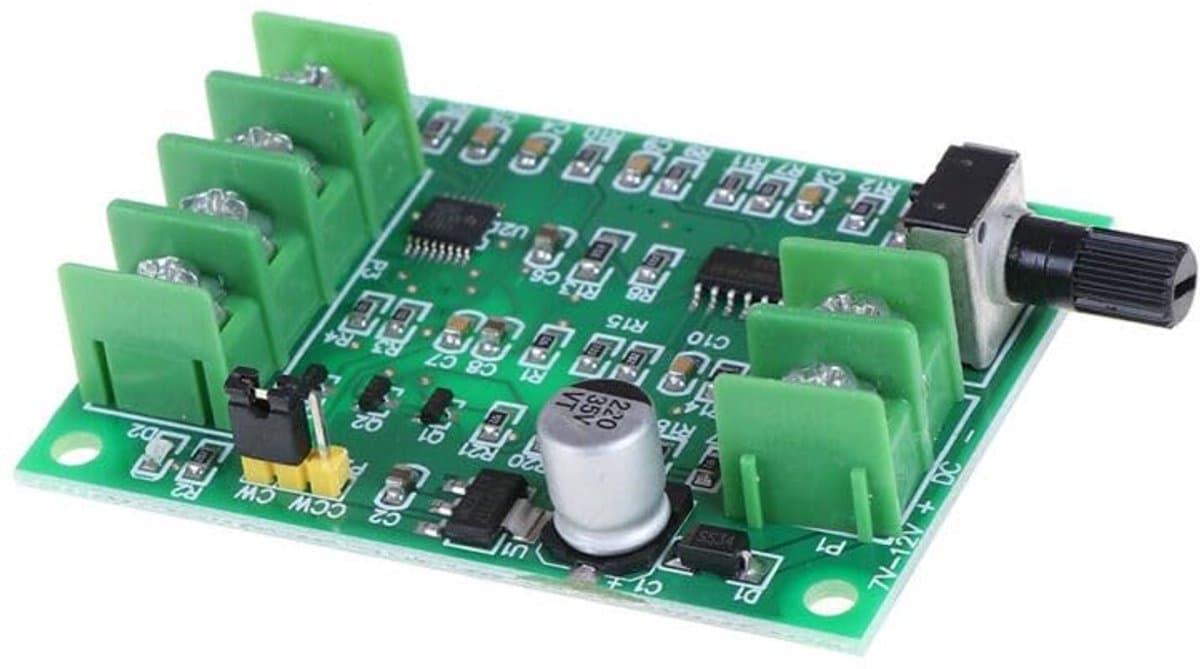 Motor Driver Board - DC Controller - Elektronica Projecten - Omgekeerde Spanningsbescherming - 6 x 4.5 cm - Groen Zwart