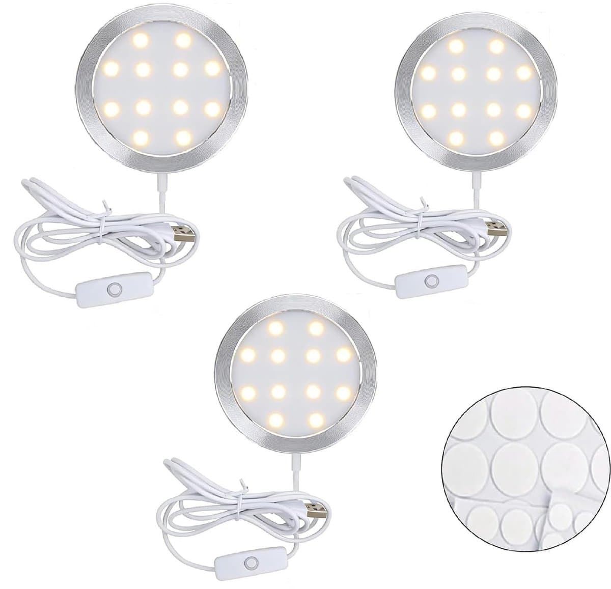 LED Verlichting Set voor 3D Printers, 3W Spotlights, USB 5V Warm Wit, Eenvoudige Montage en Compatibel met Diverse Lampmodules