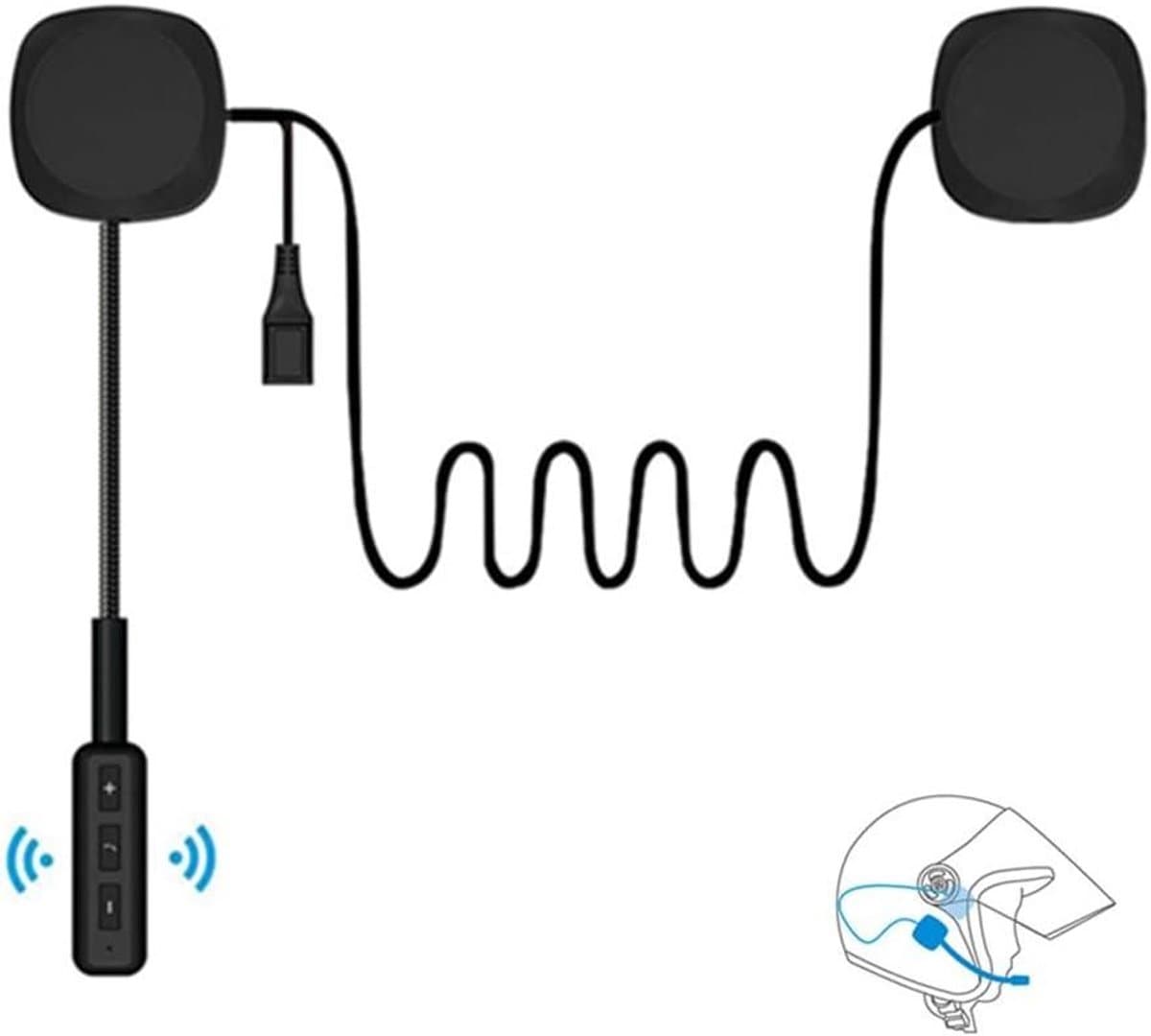 Motorhelm Headset - Bluetooth Oortjes - Motorrijden Communicatie - Ruisonderdrukking - 8 Uur Werktijd - Zwart