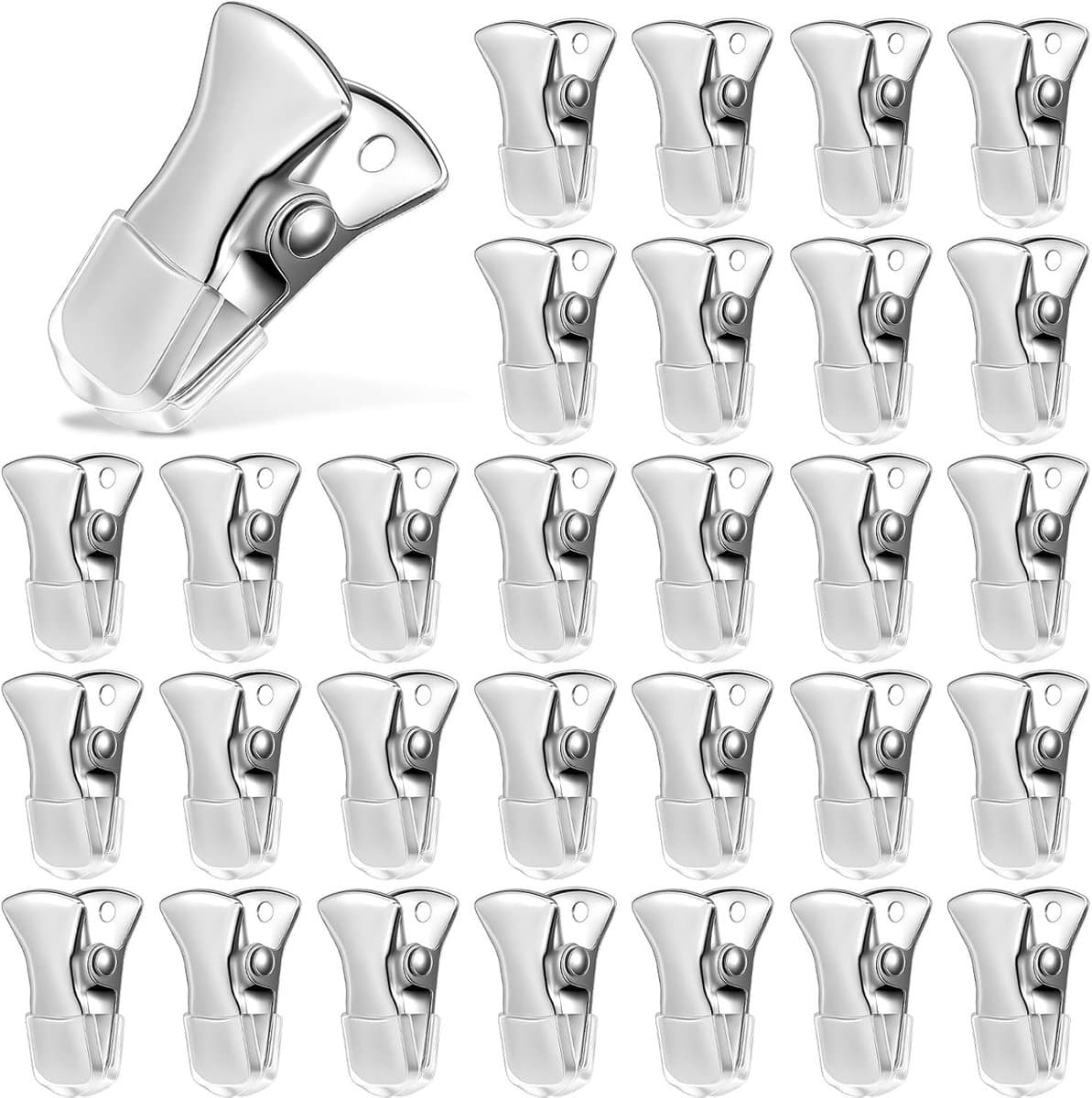 Mini Krokodillenclips 30 Stuks, 20x8mm Antislip Metalen Spelden voor Stof, Creatief Knutselen, Kleding en Kantoorbenodigdheden
