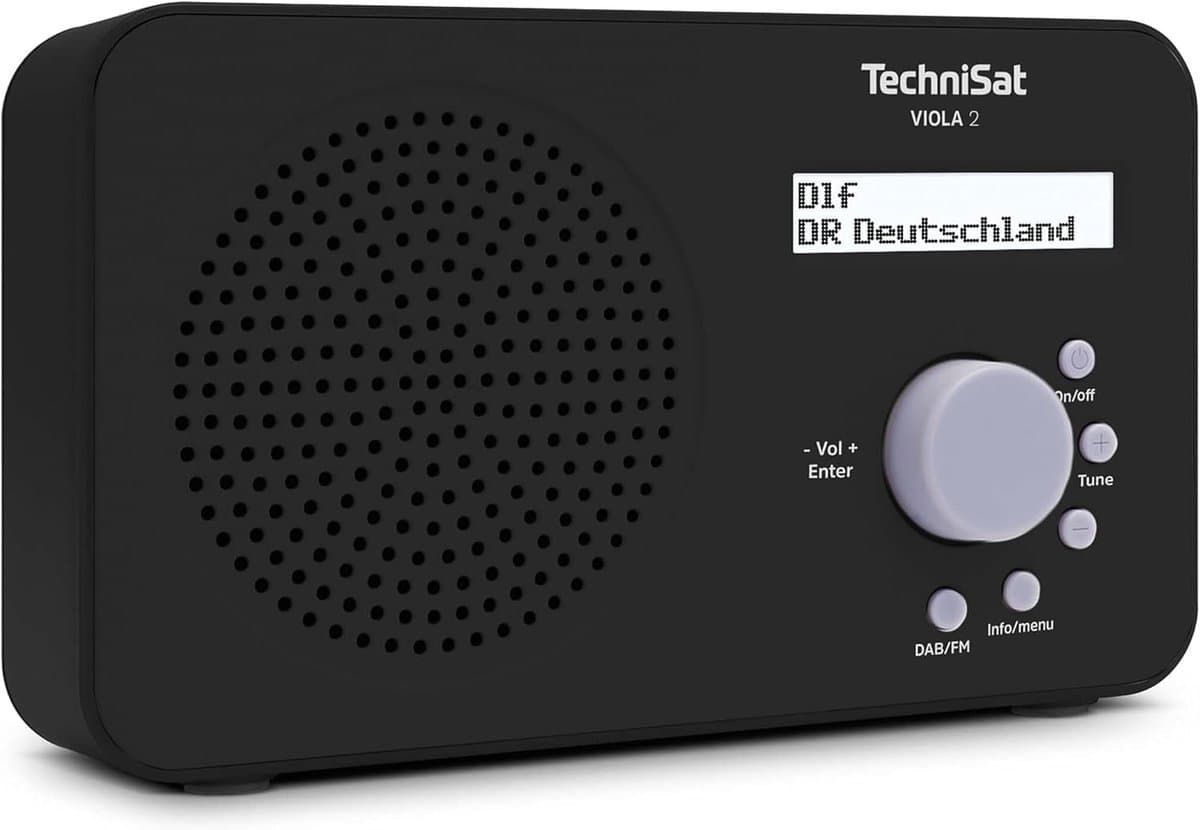Thijox - Draagbare DAB-radio met FM, Koptelefoonaansluiting, Tweeregelig Display, Knopbediening, Compact en Krachtig voor Camping, Feest en Thuisgebru