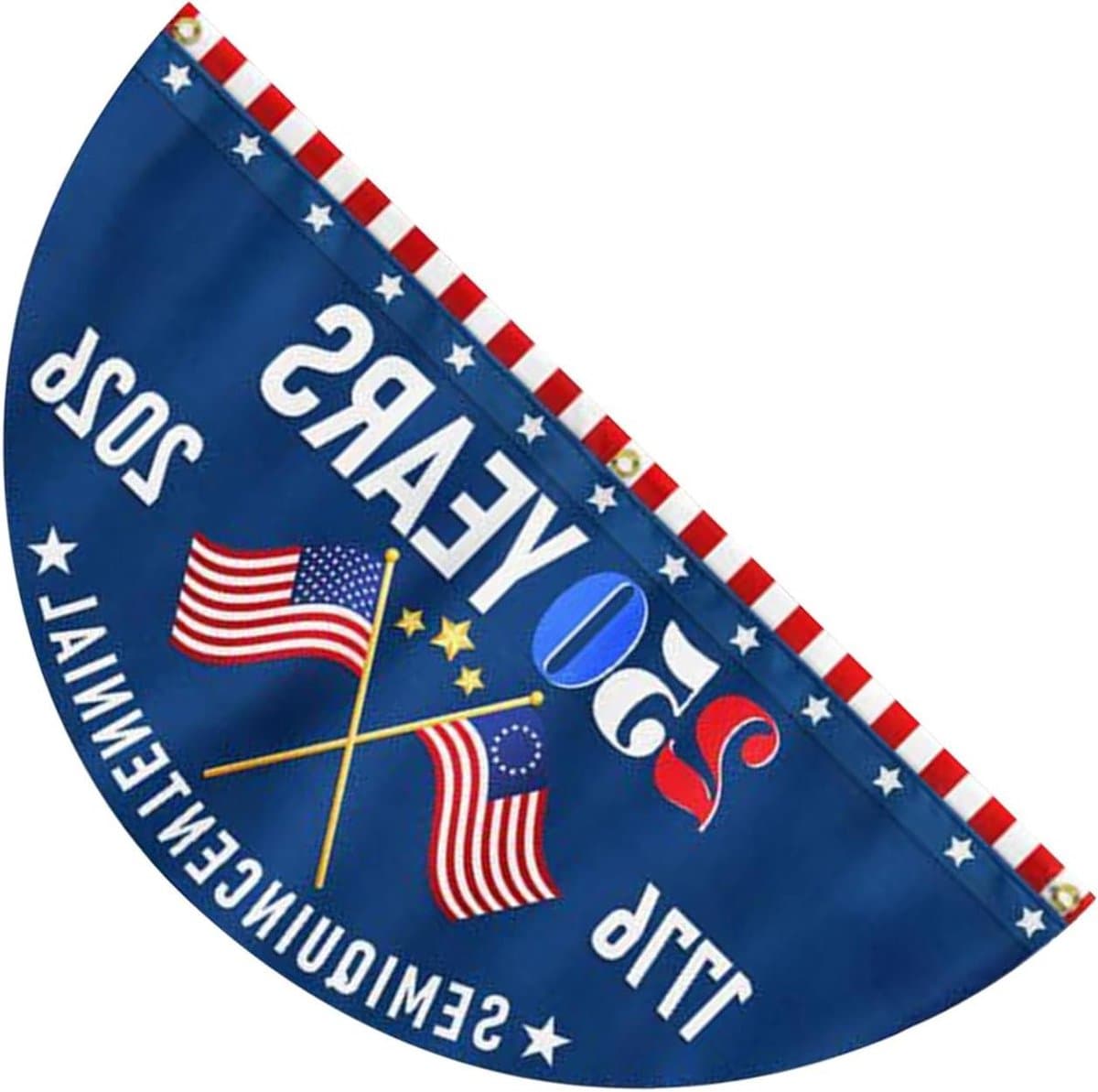 Vlag 250 Jaar Viering - Patriottische Banner - Buiten Decoratie - Lichtbestendig Polyester - 45 x 90 cm