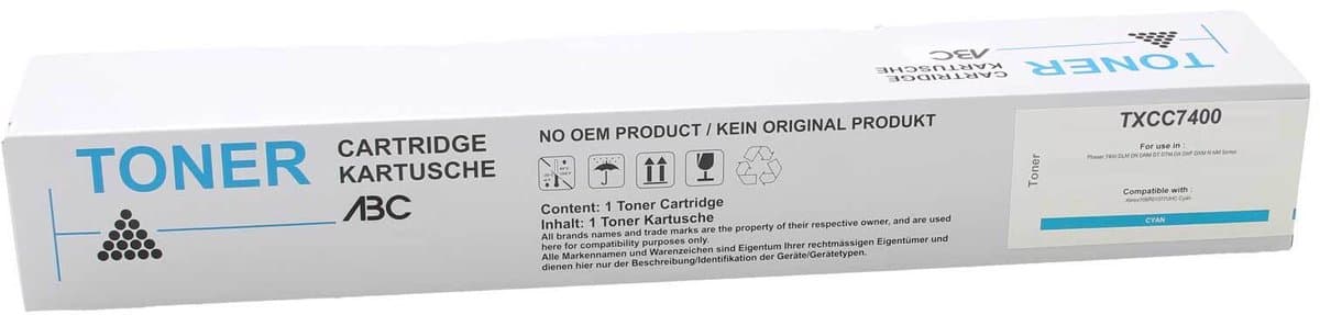 ABC huismerk toner geschikt voor Xerox Phaser 7400 XL cyan