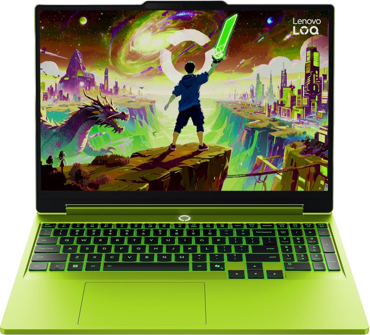 Lenovo LOQ 15AHP11 AMD Ryzen™ 7 250 Laptop 38,9 cm (15.3") WUXGA 32 GB DDR5-SDRAM 512 GB SSD NVIDIA GeForce RTX 5070 Wi-Fi 6 (802.11ax) Windows 11 Home Engels Groen