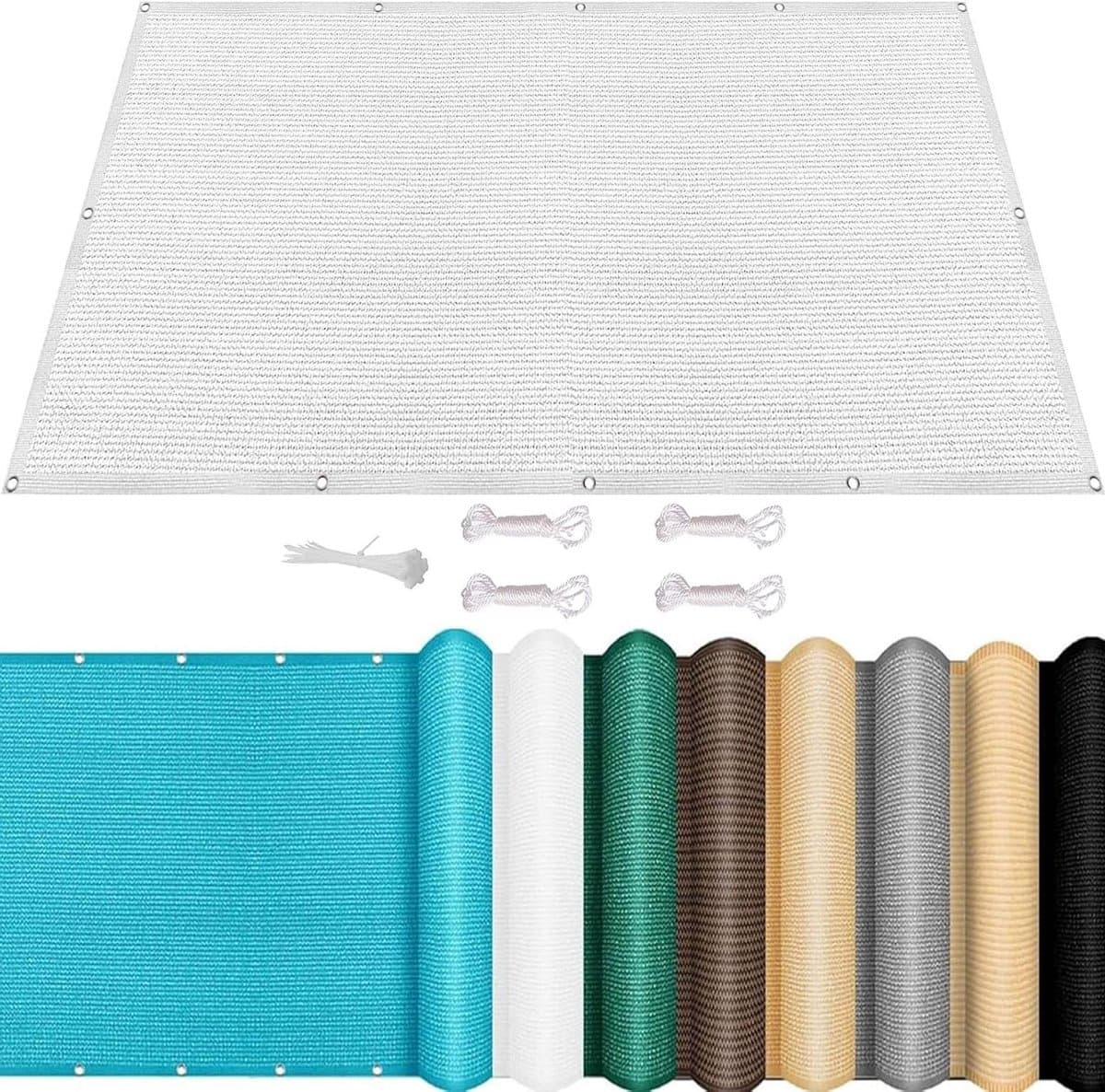 Schaduwzeil Tuin - Zonnezeil Luifel - Buitenruimte Creëren - Ademend Materiaal - 80 x 100 cm - Wit