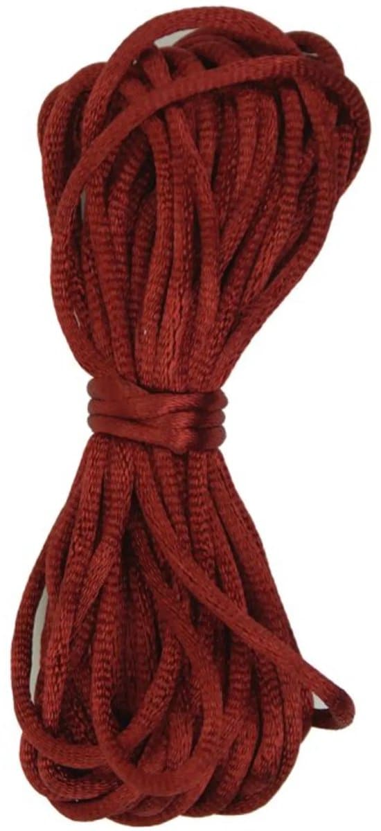 KumiHimo Satijnkoord Bordeaux rood