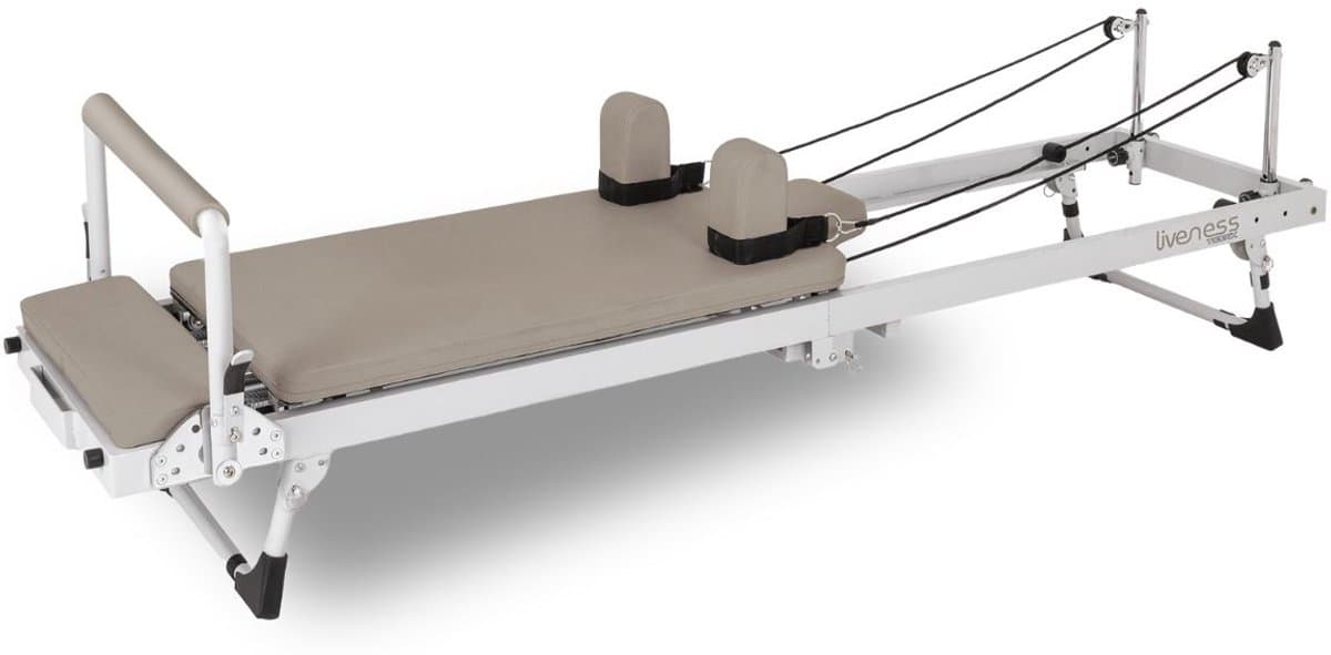 Liveness by Toorx Pilates PTX 300 Stalen Reformer Maan & Zand