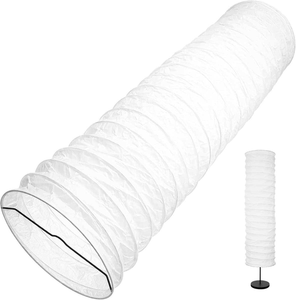 Papieren Lampenkap - Vervangende Kap - Sfeervolle Decoratie - Zachte Verlichting - 92x22 cm - Wit
